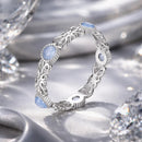 S925 Sterling Silver 4mm Plated Platinum Ring for Women Size 6.0