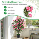35.5" Artificial Rose Tree with Blooming Flowers in Pot