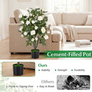 35.5" Artificial Rose Tree with Blooming Flowers in Pot