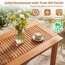 Rectangular Outdoor Coffee Table with Slatted Hardwood Top