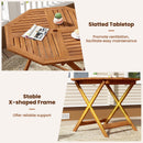 35.5 Inch Solid Wood Patio Dining Table Octagon Table with 1.97 Inch Umbrella Hole