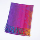 Ethnic-style Fallwinter Colorful Gradient Feather-patterned Neck Scarf