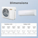 36000 BTU 2 Zone 19 SEER2 Mini Split AC with Heat Pump
