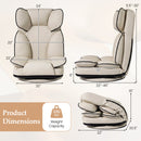 360 Degree Swivel Floor Gaming Chair with 6-Position Adjustable Backrest and Sponge Filling