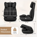 360 Degree Swivel Floor Gaming Chair with 6-Position Adjustable Backrest and Sponge Filling