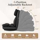360 Degree Swivel Floor Gaming Chair with 6-Position Adjustable Backrest and Sponge Filling