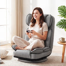 360 Degree Swivel Floor Gaming Chair with 6-Position Adjustable Backrest and Sponge Filling