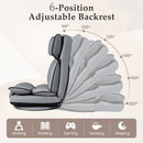 360 Degree Swivel Floor Gaming Chair with 6-Position Adjustable Backrest and Sponge Filling