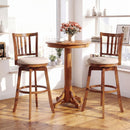 360¬∞ Rotating Counter Height Chairs Set of 4 with Backrest and Upholstered Seat