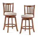 360¬∞ Rotating Counter Height Chairs Set of 2 with Upholstered Seat and Backrest