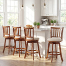 360¬∞ Rotating Counter Height Chairs Set of 2 with Upholstered Seat and Backrest