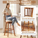 360¬∞ Rotating Counter Height Chairs Set of 2 with Upholstered Seat and Backrest