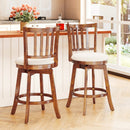 360¬∞ Rotating Counter Height Chairs Set of 4 with Backrest and Upholstered Seat