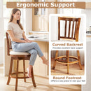 360¬∞ Rotating Counter Height Chairs Set of 4 with Backrest and Upholstered Seat