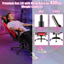 360¬∞ Swivel Computer Chair with Casters for Office Bedroom-Red