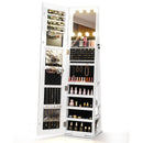 360¬∞ Swivel Freestanding Jewelry Cabinet with Lighted Full Length Mirror