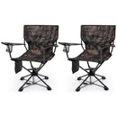 360¬∞ Swivel Hunting Chair Portable Foldable Hunting Chair Set of 2-Camo