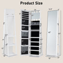 360¬∞ Swivel Jewelry Cabinet with Full Length Mirror
