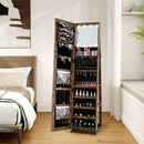 360¬∞ Swivel Jewelry Cabinet with Full Length Mirror