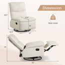 360° Swivel Rocking Chair with Cushioned Back for Living Room