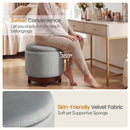 360° Swivel Velvet Foot Rest with Hidden Storage for Living Room