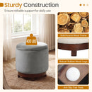 360° Swivel Velvet Foot Rest with Hidden Storage for Living Room