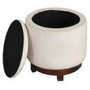 360° Swivel Velvet Foot Rest with Hidden Storage for Living Room