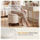 360° Swivel Velvet Foot Rest with Hidden Storage for Living Room