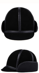 Casual Leather Men's Winter Sheepskin Thermal Hat