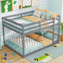 Full Over Full Bunk Bed Low-to-ground Bunk Bed