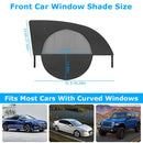 2Pcs Car Front Window Shades Stretchy Car Side Window ScreenÊMesh Window CoverÊfor Car Heat Shading UV Privacy Protection
