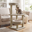 36" Cat Tree with Plush Perches & Scratching Posts