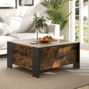 36.5 Inch Coffee Table with Sliding Top and Hidden Compartment