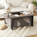 36.5 Inch Coffee Table with Sliding Top and Hidden Compartment