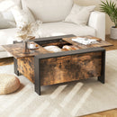 36.5 Inch Coffee Table with Sliding Top and Hidden Compartment