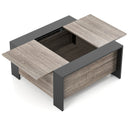 36.5 Inch Coffee Table with Sliding Top and Hidden Compartment