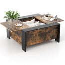 36.5 Inch Coffee Table with Sliding Top and Hidden Compartment