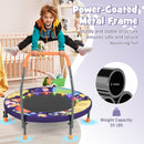 Mini Trampoline Folding Small Rebounder for Kids with Lights-Purple