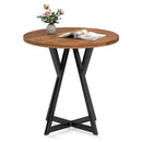 Round Dining Table 36 Inch with Metal Pedestal Base