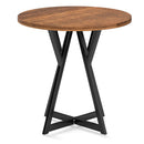 Round Dining Table 36 Inch with Metal Pedestal Base