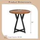 Round Dining Table 36 Inch with Metal Pedestal Base