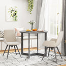 36 Inch Round Wood Dining Table for 2-4 People with Wing-shaped Pedestal Base