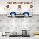 36 Inch Under Cabinet Range Hood 900 CFM Kitchen Stove Vent with Oil Collector-Silver