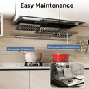 36 Inch Under Cabinet Range Hood with 4 Fan Speeds and Baffles Filters-Silver