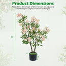 Artificial Impatiens Tree 36" with Pink Flowers and Fruits