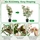 Artificial Impatiens Tree 36" with Pink Flowers and Fruits