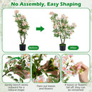 Artificial Impatiens Tree 36" with Pink Flowers and Fruits