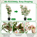 Artificial Impatiens Tree 36" with Flowers and Fruits - Pink