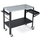 Welding Table 36x18" with 144 Fixture Holes and Lockable Wheels