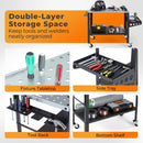 Welding Table 36x18" with 144 Fixture Holes and Lockable Wheels